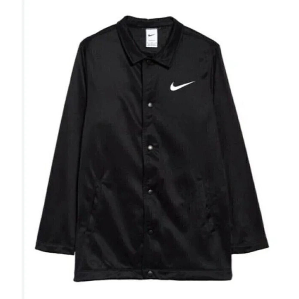 Nike Therma Fit Snap Up Jacket Boys Size Medium Black